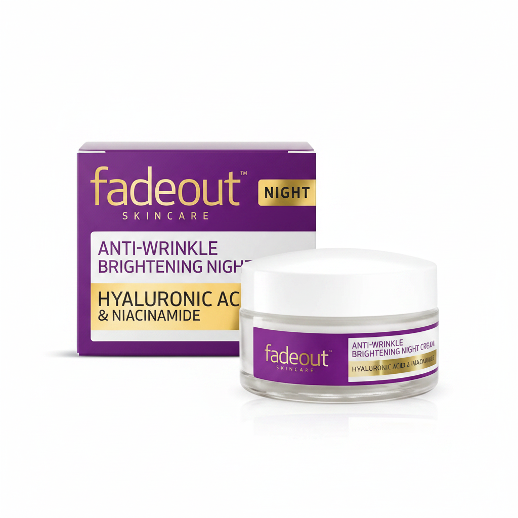 Fadeout Anti-Wrinkle Brightening Night Cream with Hyaluronic Acid and Niacinamide