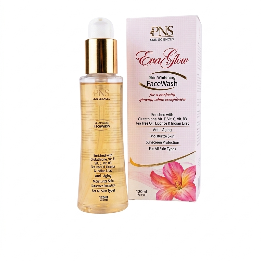 PNS Eva Glow Skin Whitening Face Wash – 120ml